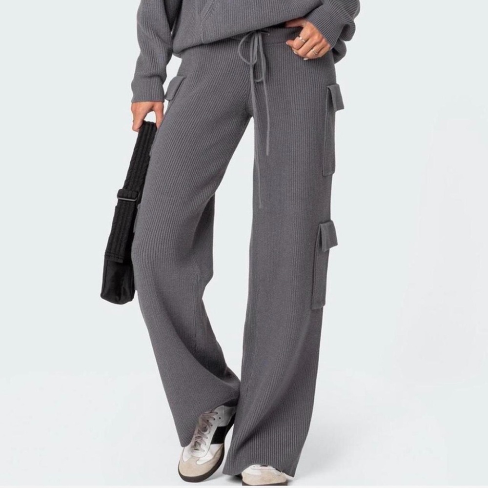 Edikted Wynter Knit Cargo Pants